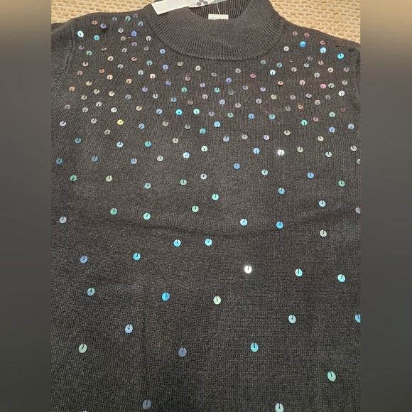 quacker factory Blouse Black Size Small - Picture 8 of 11